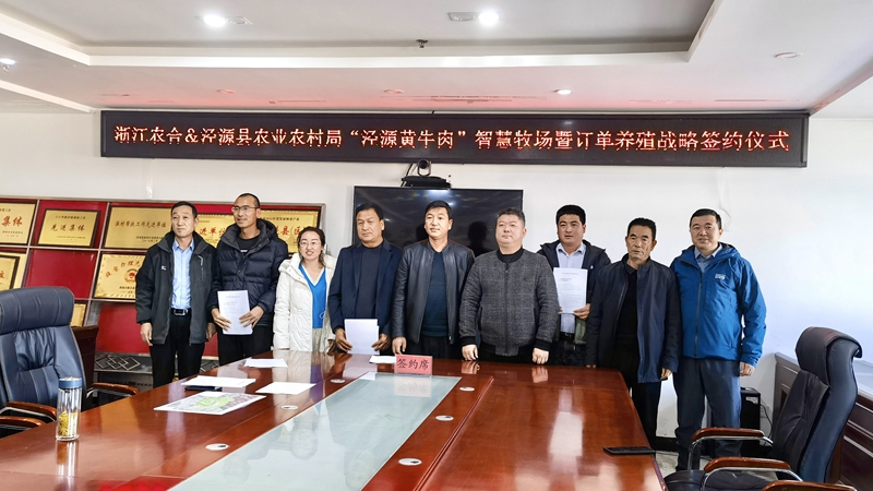 浙江農合與涇源縣開展&ldquo;涇源黃牛肉&rdquo;智慧牧場暨訂單養殖戰略項目合作